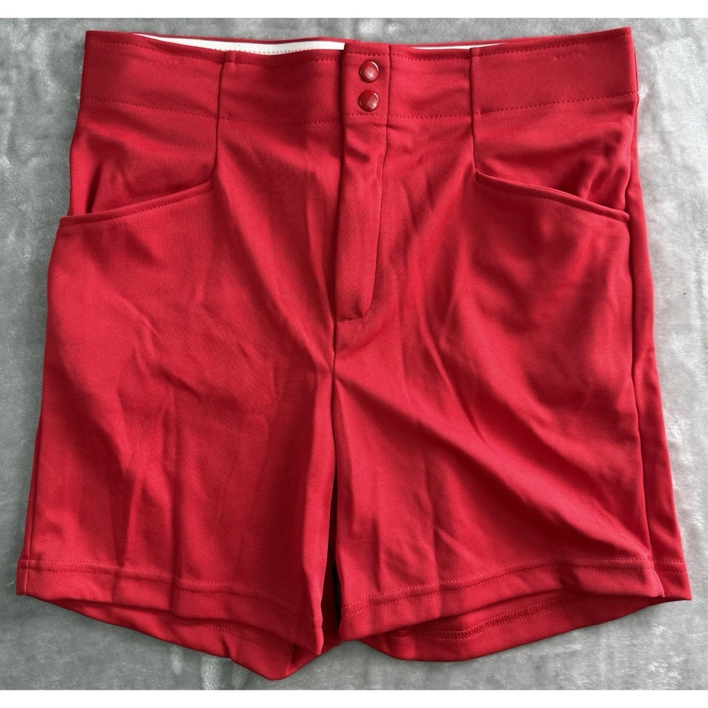 BIKE Athletic Softball Shorts Women's Large Red Snap Front Polyester